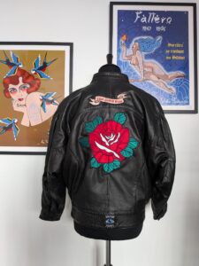 la veste tatouee cuir vintage