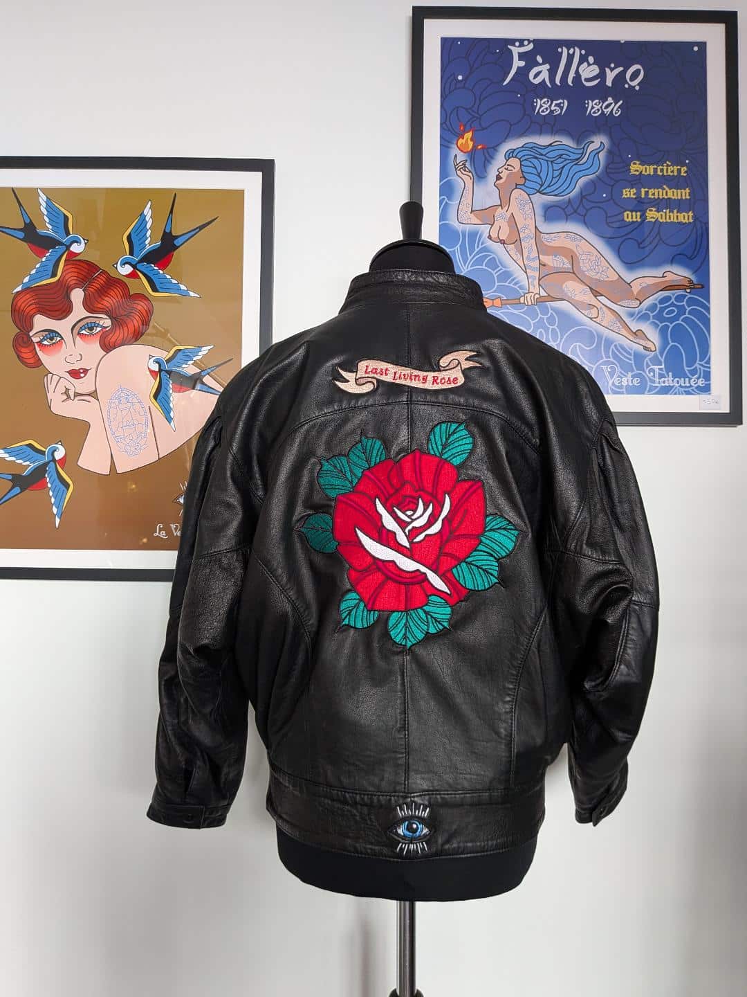 la veste tatouee cuir vintage